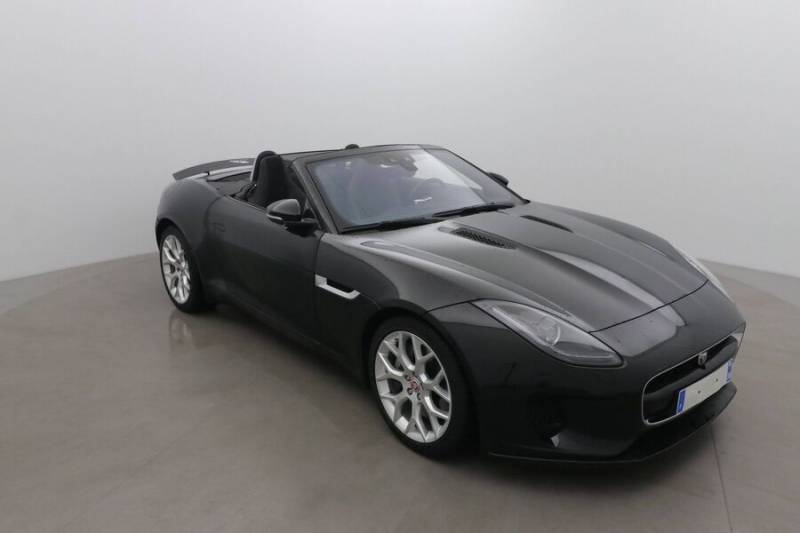 Vente voiture d'occasion jaguar noir 2018 essence f type cabriolet v6 3.0 suralimente 340 bva8 r à nice en provence alpes côte d'azur